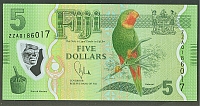 Fiji, 2013 $5, Replacement Note ZZ, GemCU